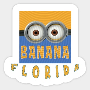 MINION BANANA USA FLORIDA Sticker